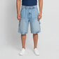 Woven Straight Fit Denim Shorts