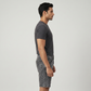 Woven Mid Rise Solid Shorts