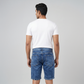 Woven Mid Rise Solid Shorts