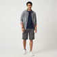 Solid Mid Rise Cargo Shorts