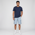 Solid Mid Rise Cargo Shorts