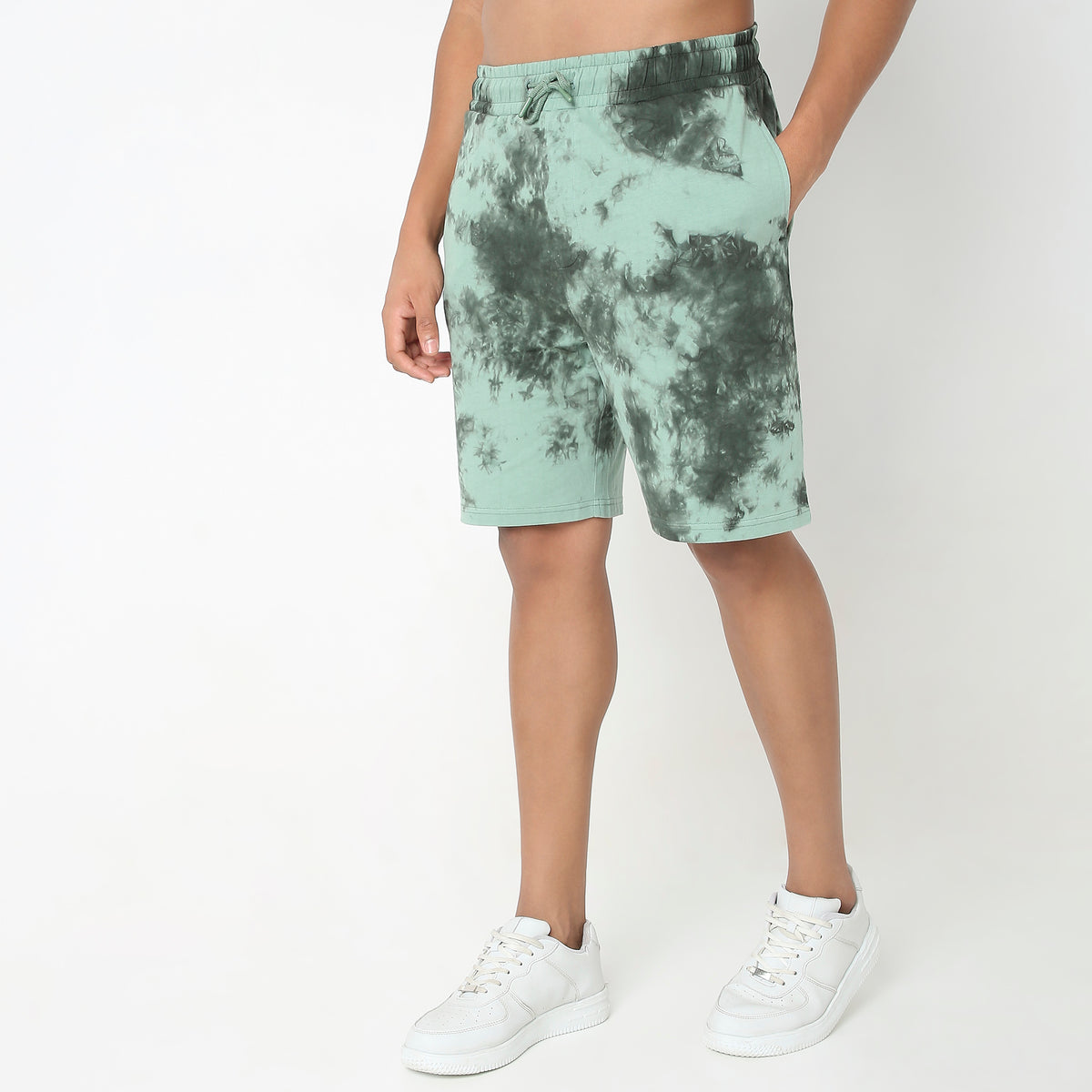 Regular Fit Tie - Dye Mid Rise Shorts