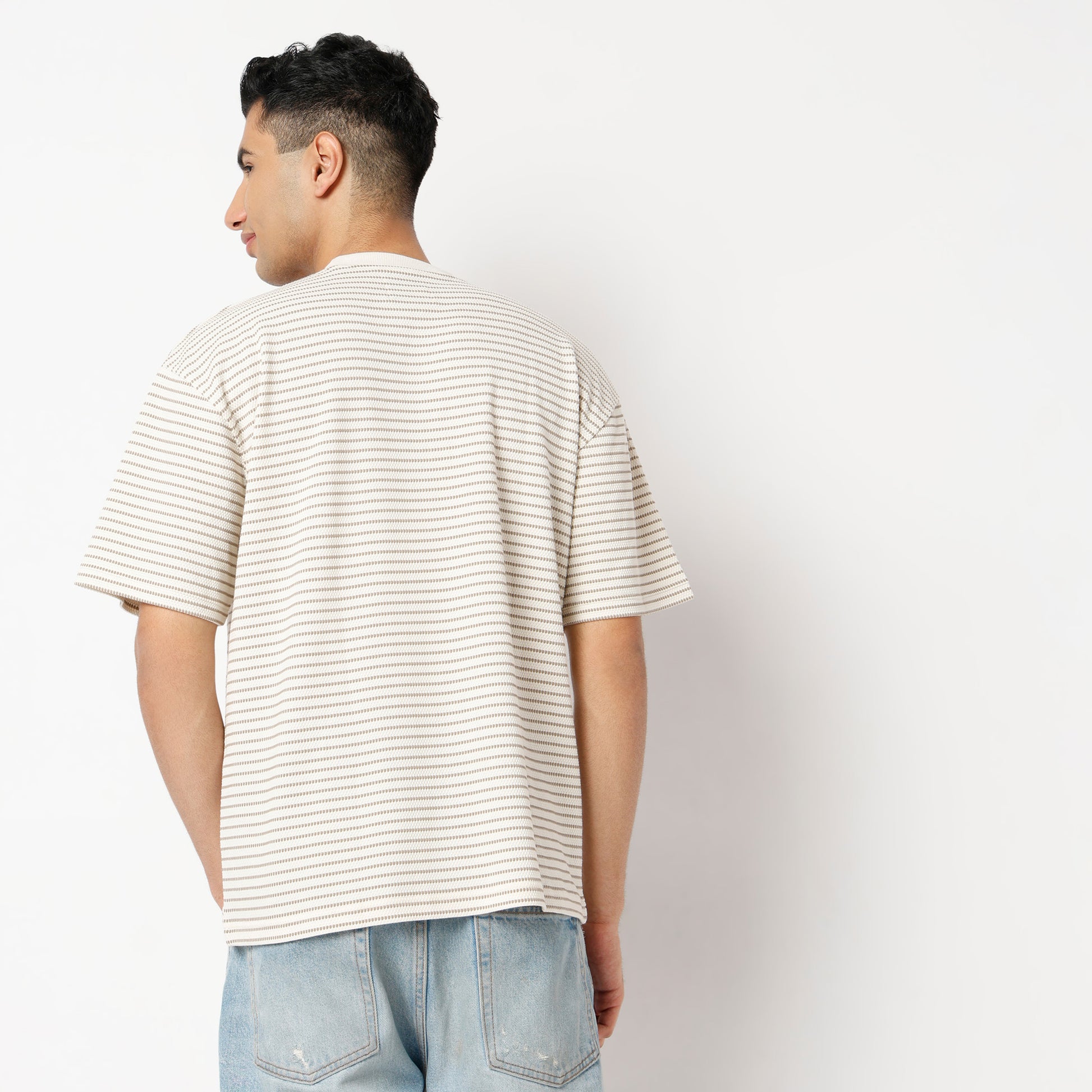 Oversize Striped Regular Length T-Shirt