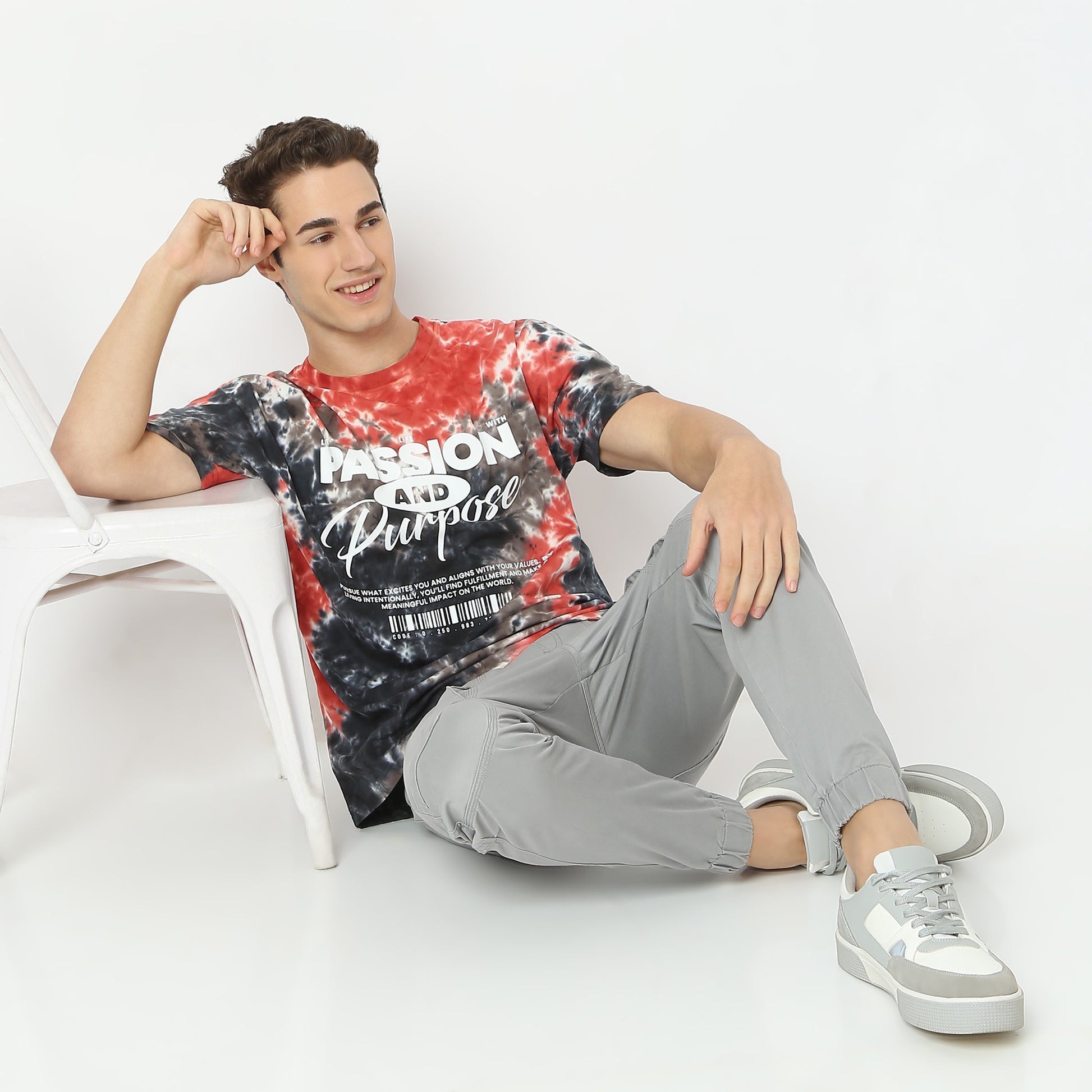 Oversize Tie - Dye Crew Neck Modern Street T-Shirt