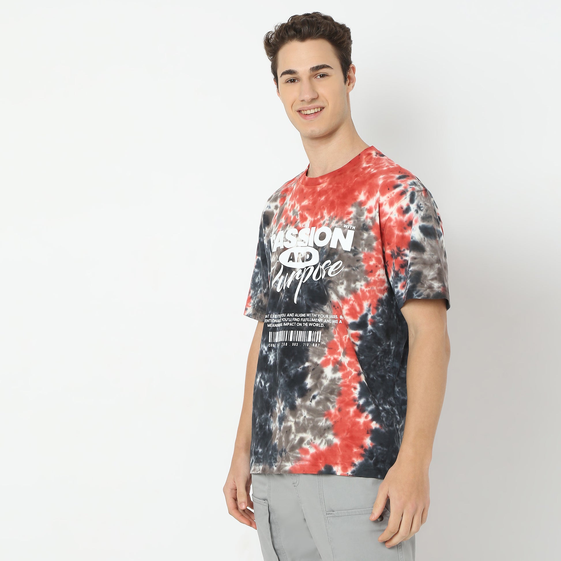 Oversize Tie - Dye Crew Neck Modern Street T-Shirt