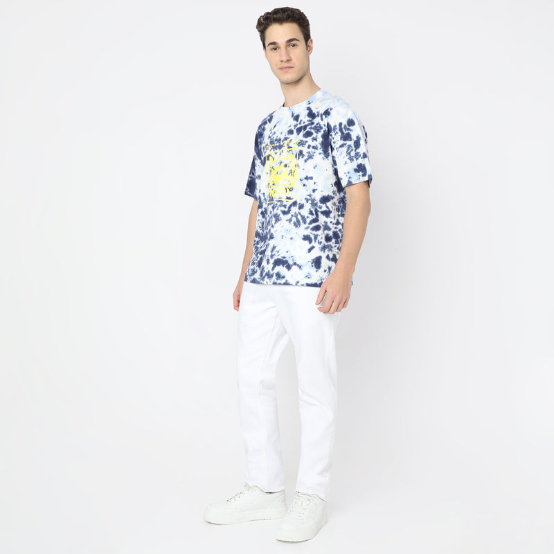 Oversized Cew Neck Modern Street Tie-Dye T-Shirt
