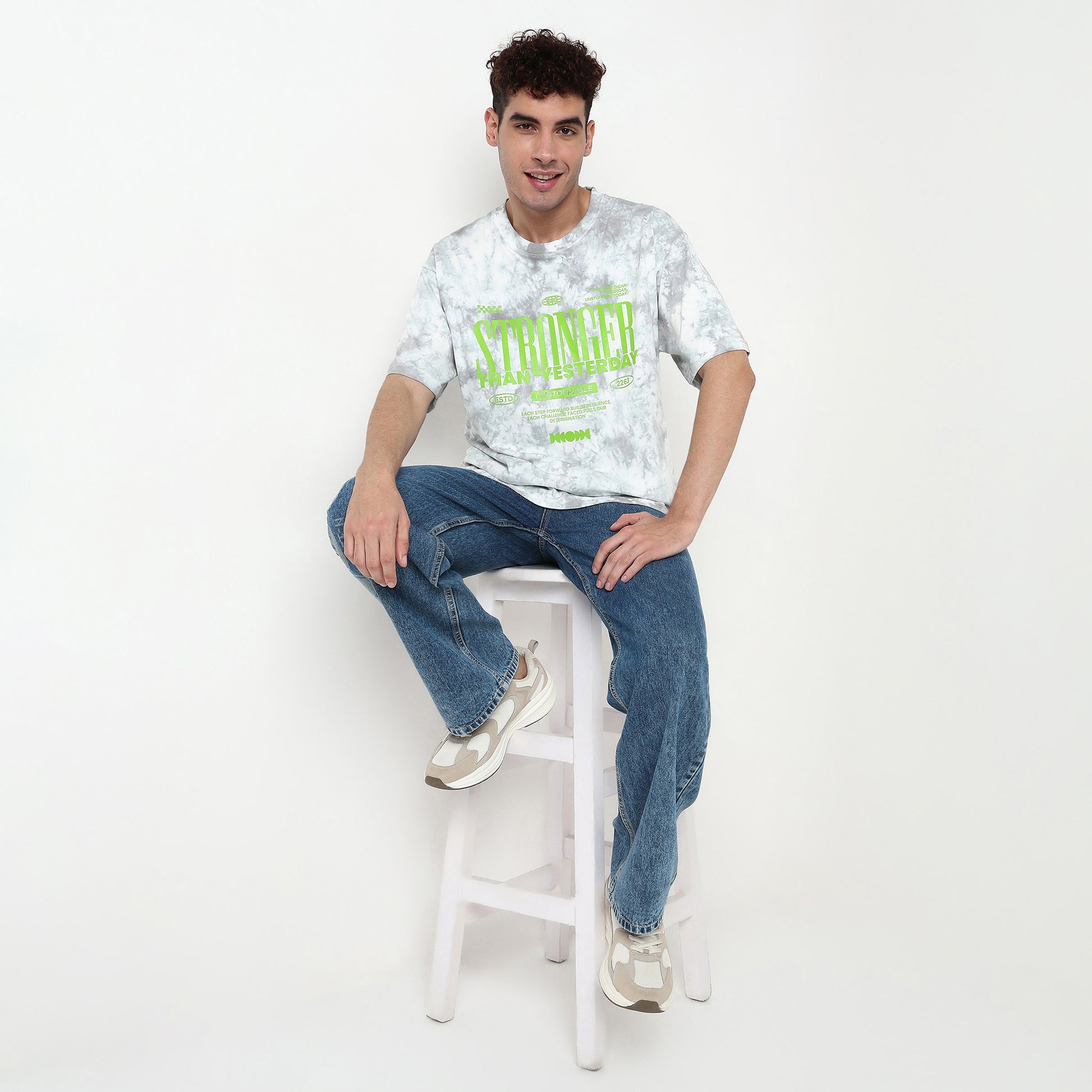 Tie-Dye Cotton Fabric Oversize T-Shirt