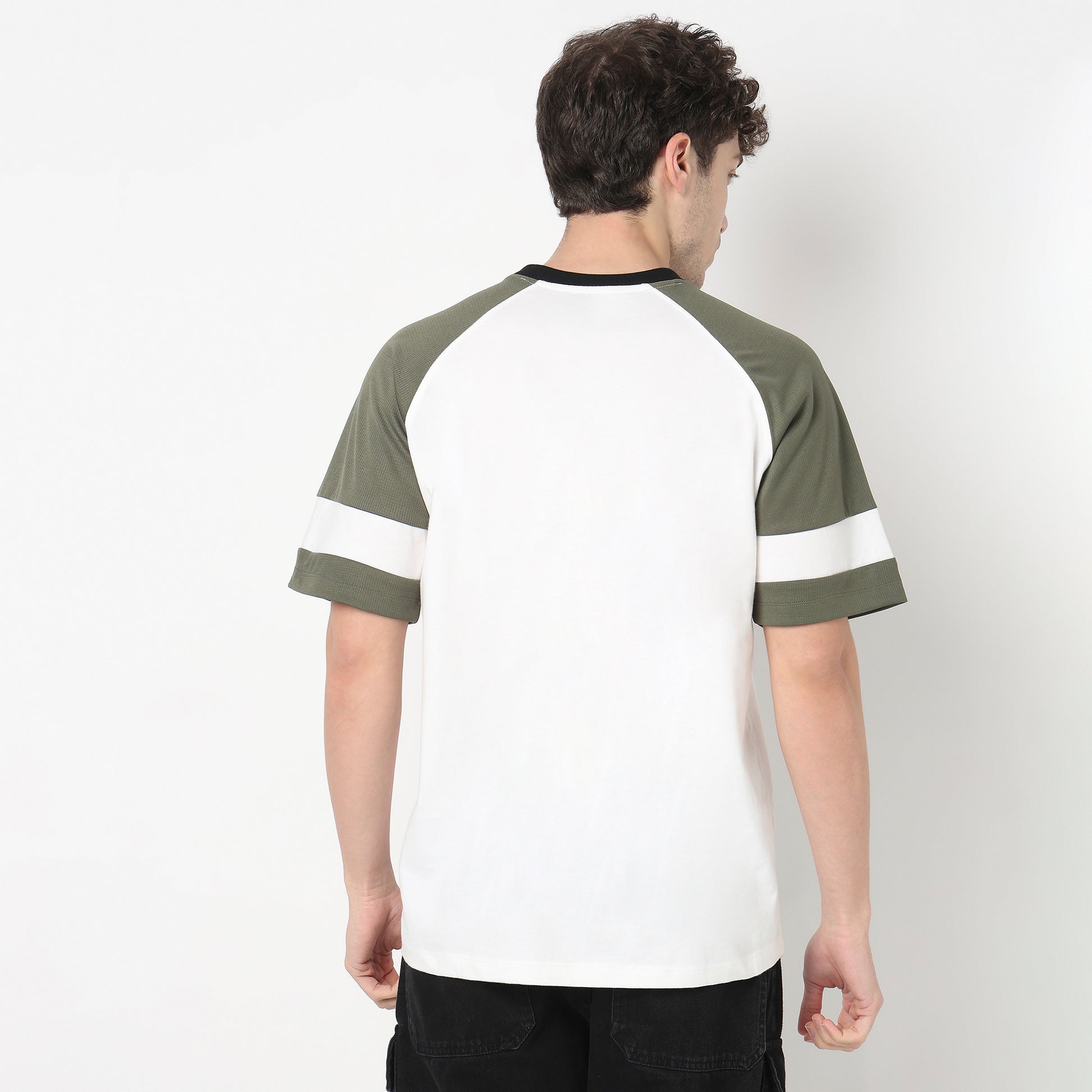 Cotton Oversized Crew Neck Drip T-Shirt