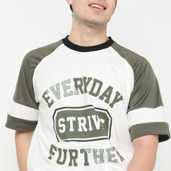 Cotton Oversized Crew Neck Drip T-Shirt