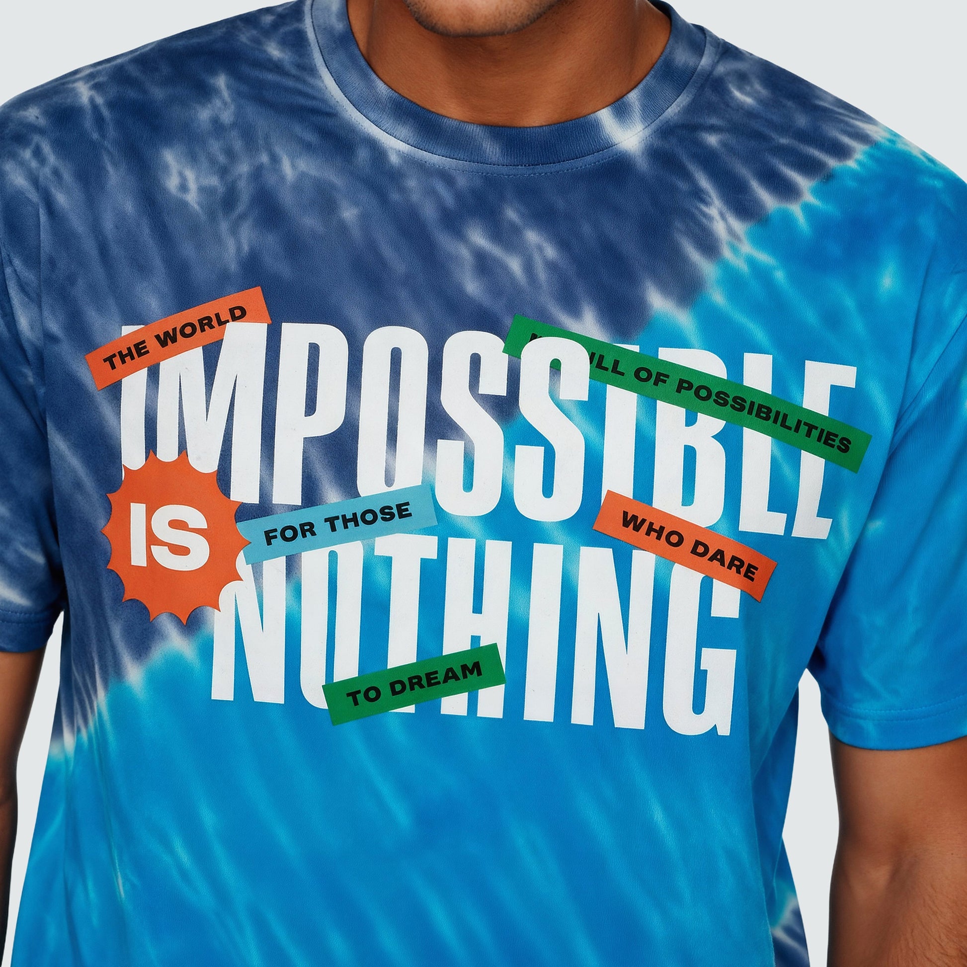Cotton Tie and Dye Oversize Graphic T-Shirt