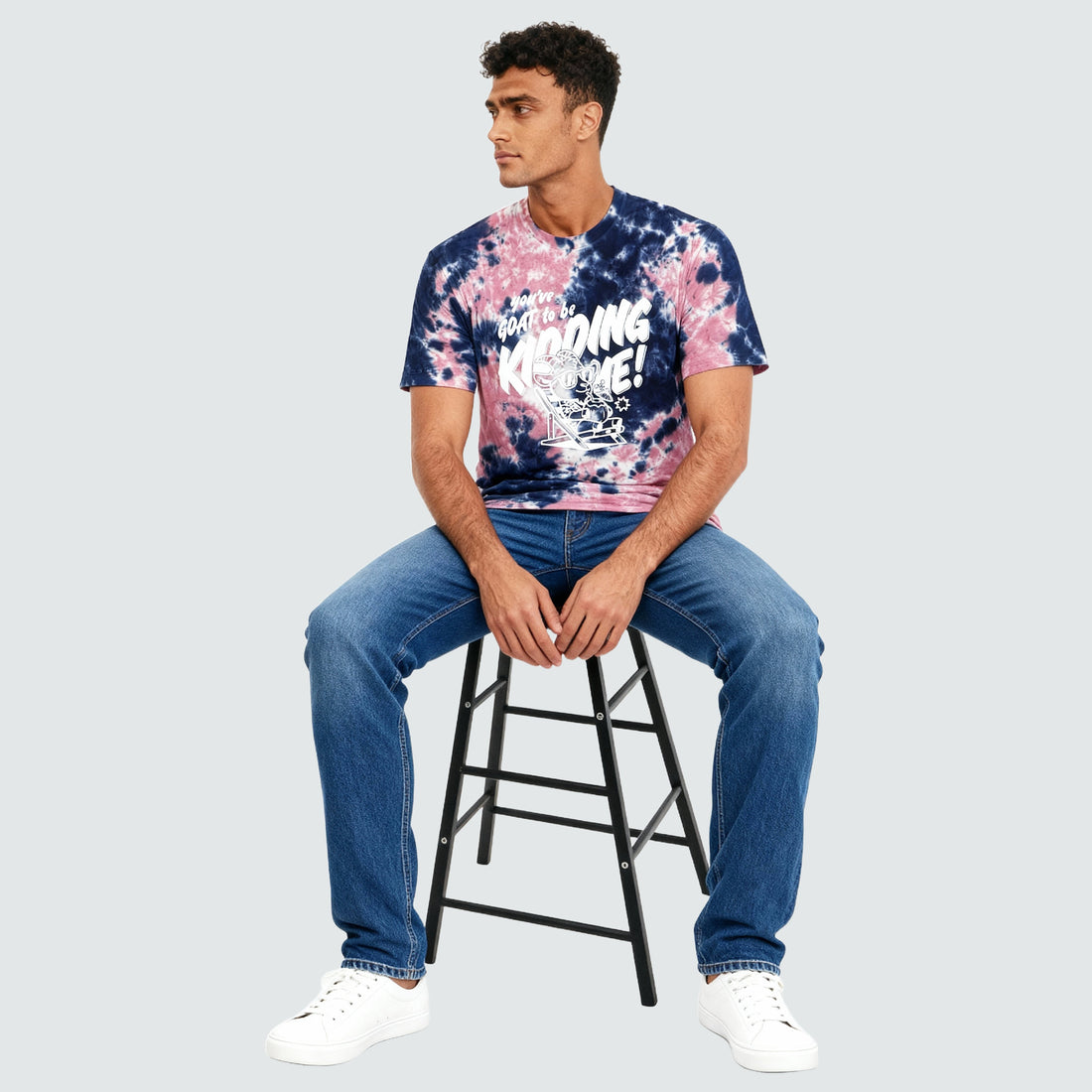 Cotton Tie and Dye Oversize Graphic T-Shirt