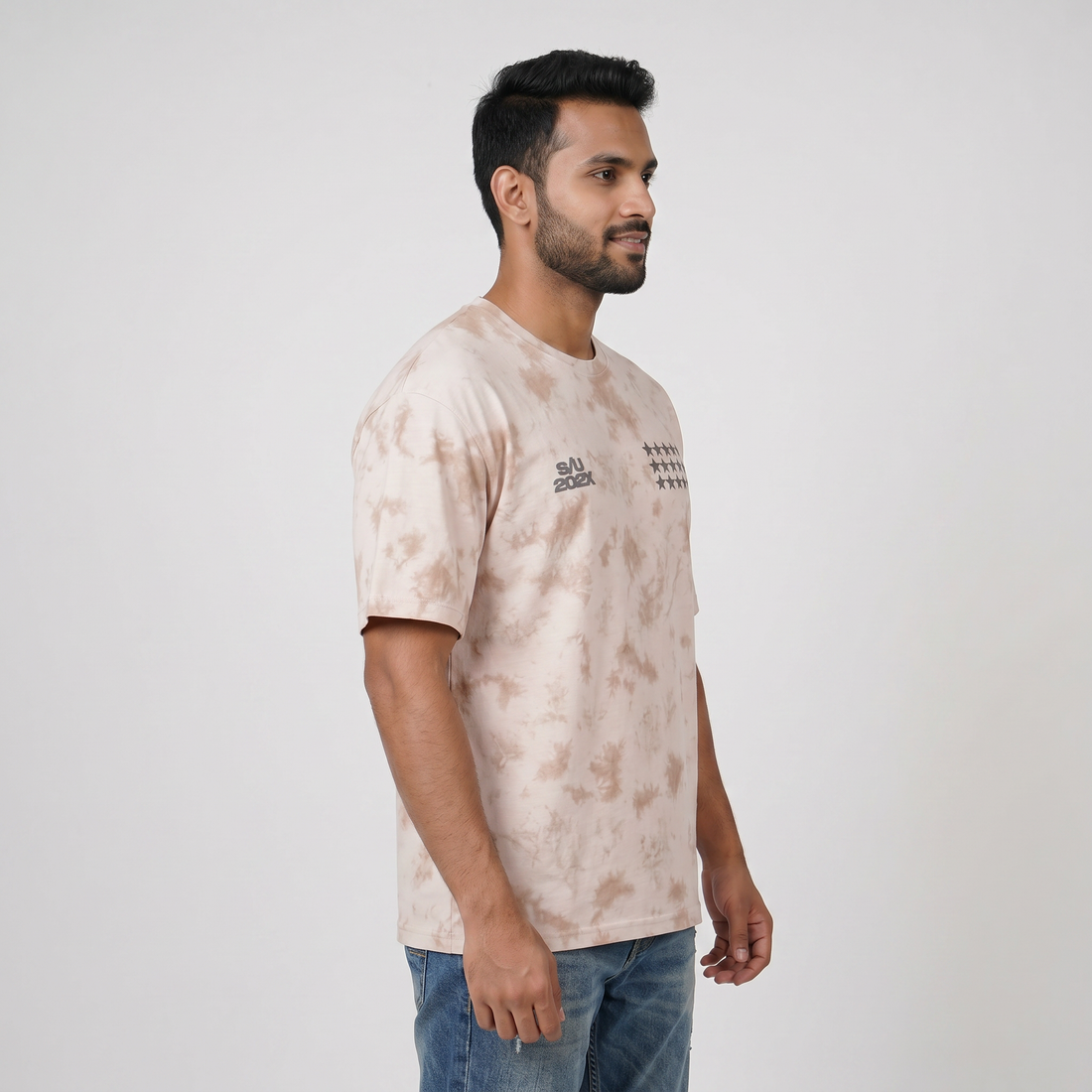 Cotton Tie - Dye Crew Neck T-Shirt