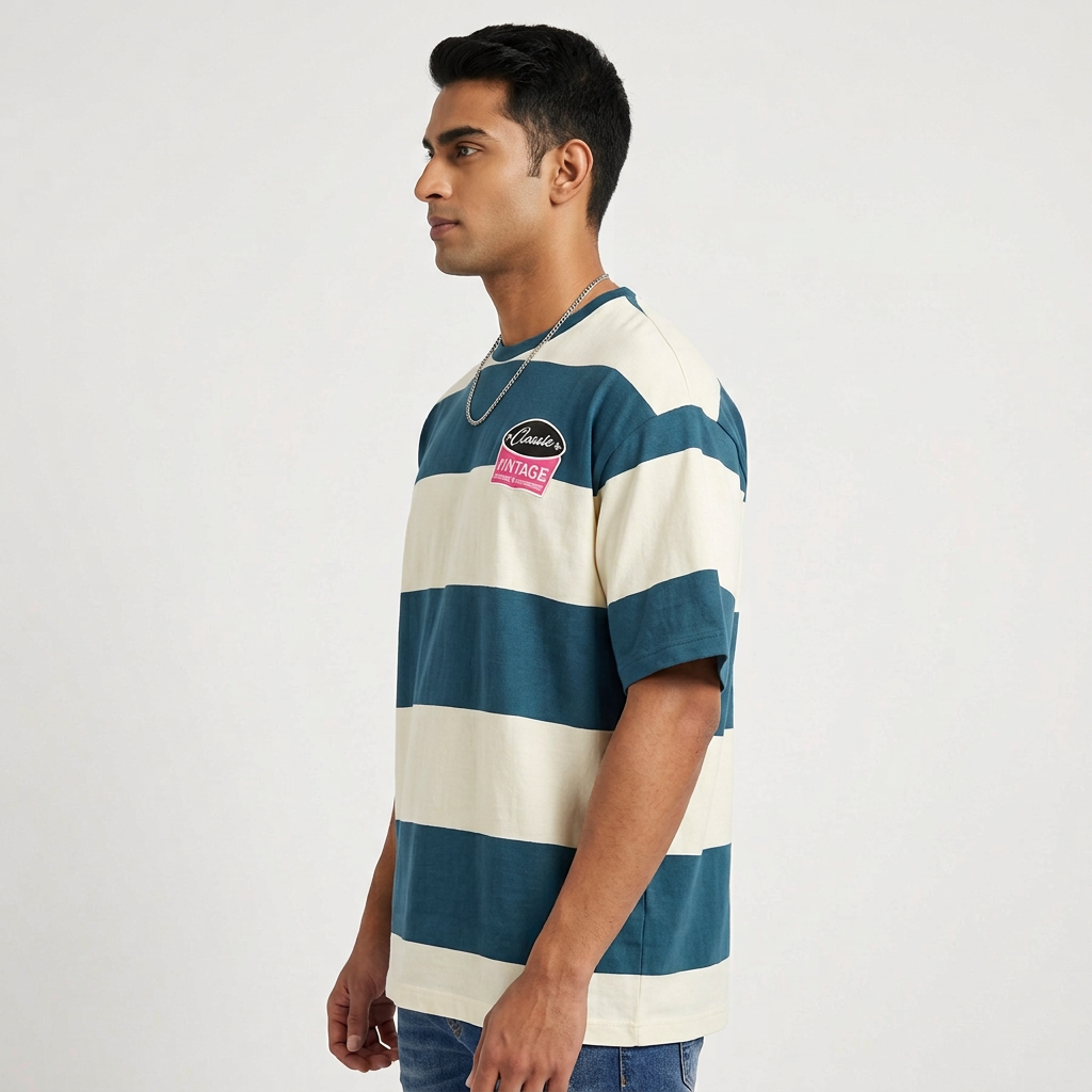 Oversize Striped Drip T-Shirt