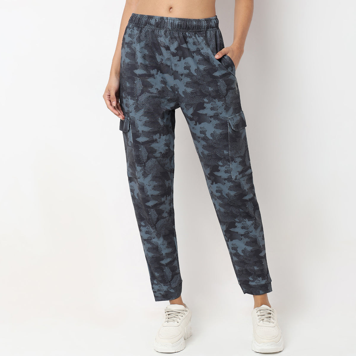 Regular Fit Camouflage High Rise Joggers