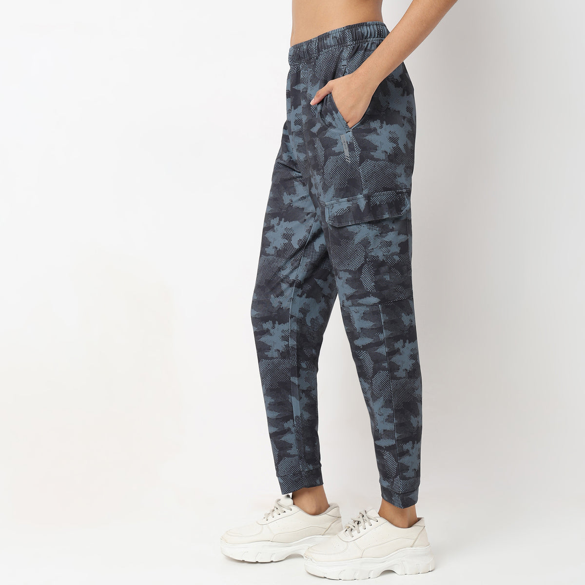 Regular Fit Camouflage High Rise Joggers