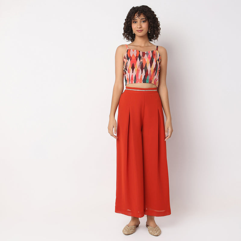 Flare Fit High Rise Palazzos