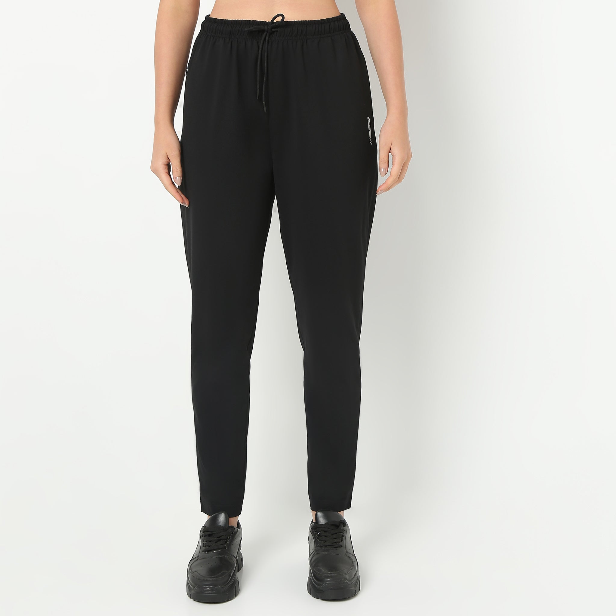 Women Solid Ankle Length Relaxed Fit Active Trackpants