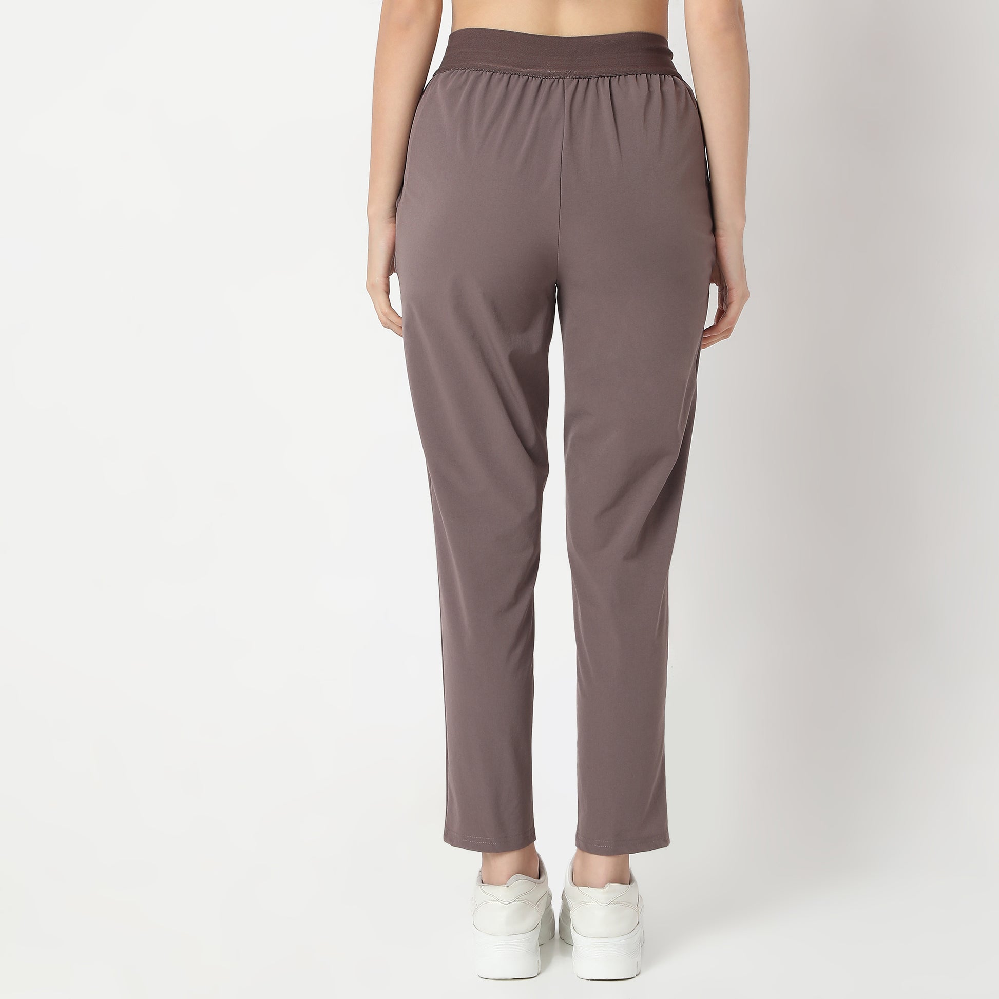 Slim Fit Solid Mid Rise Leggings