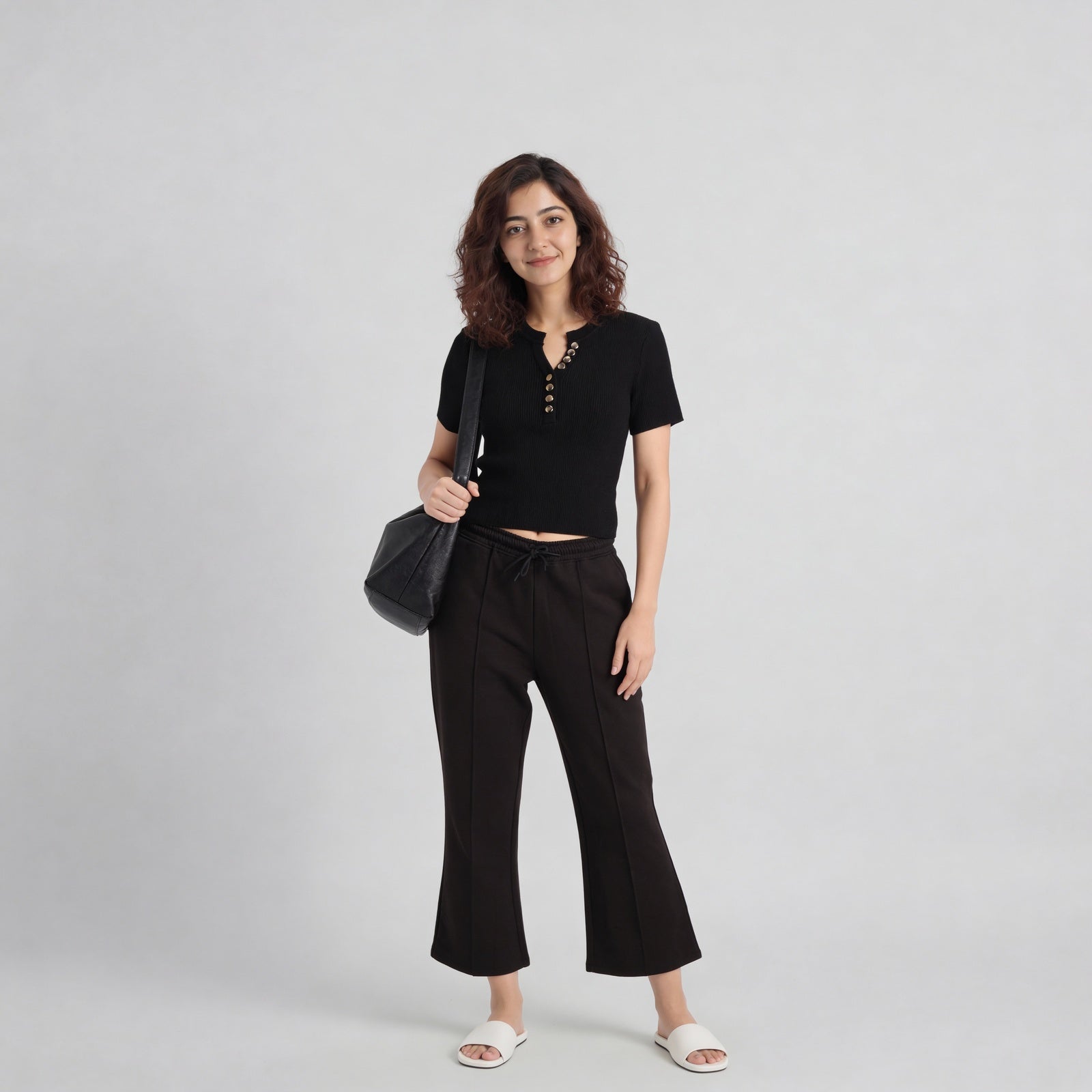 Ankle Length High Rise Trackpants