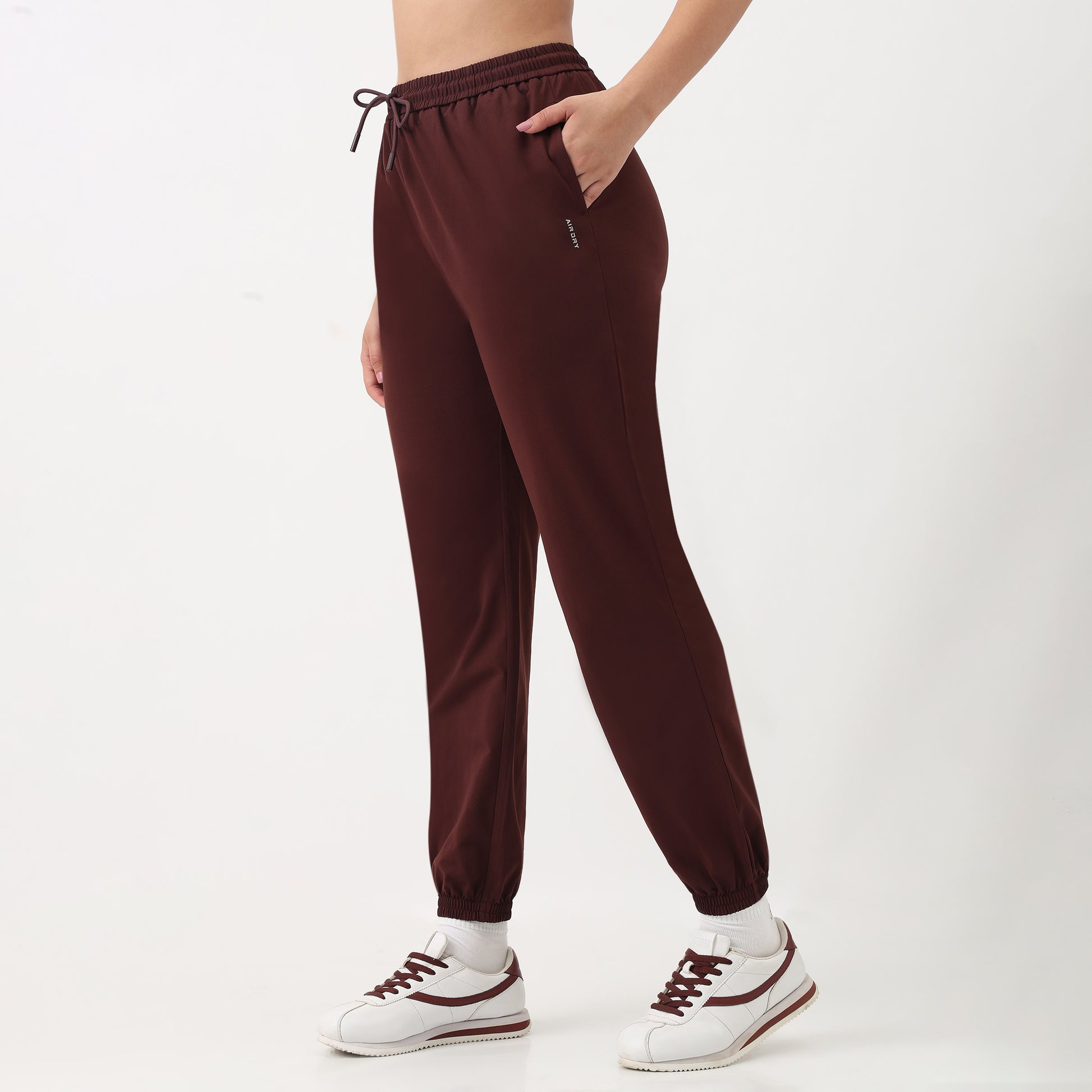 Air Dry High Rise Active Joggers With Patch Pockets