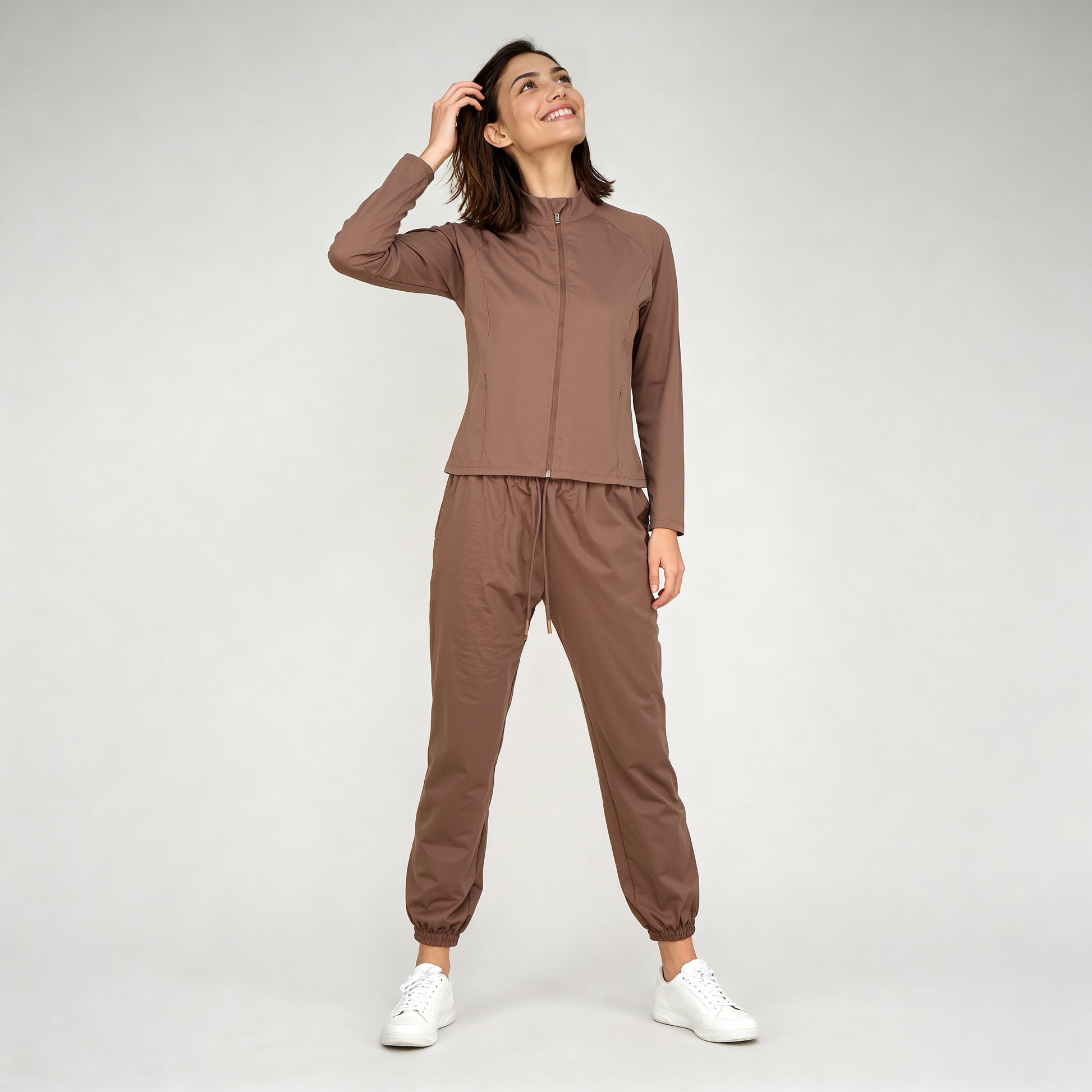 High Rise Active Joggers With Patch Pockets