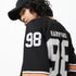 Oversize Printed Above Knee V-Neck Sporty T-Shirt