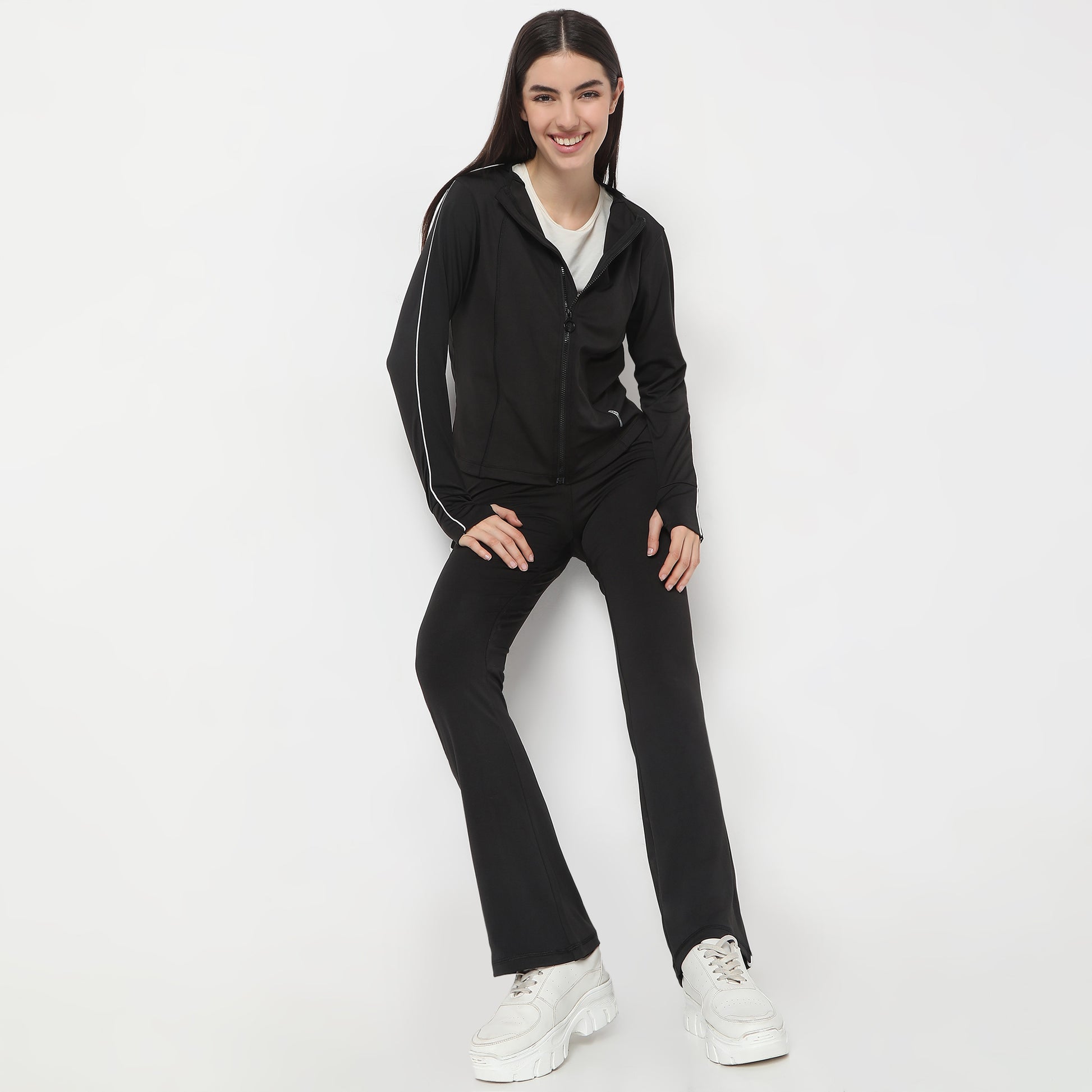 Slim Fit Solid Jacket