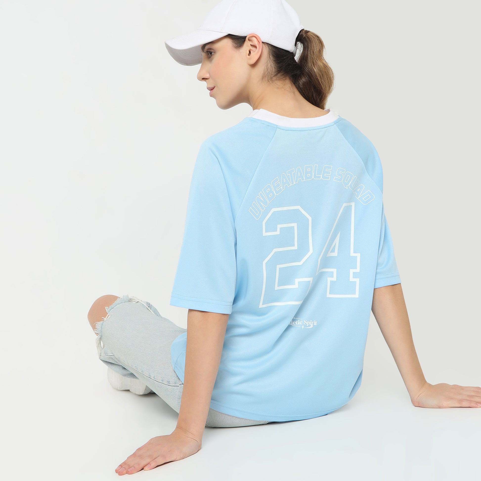 Oversize Printed V-Neck T-Shirt