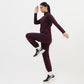Women Solid Turtle Neck Full Sleeve Active With Sports Jacket T-Shirt