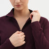 Women Solid Turtle Neck Full Sleeve Active With Sports Jacket T-Shirt