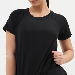 Polyester Spandex Solid Short Sleeve T-Shirt
