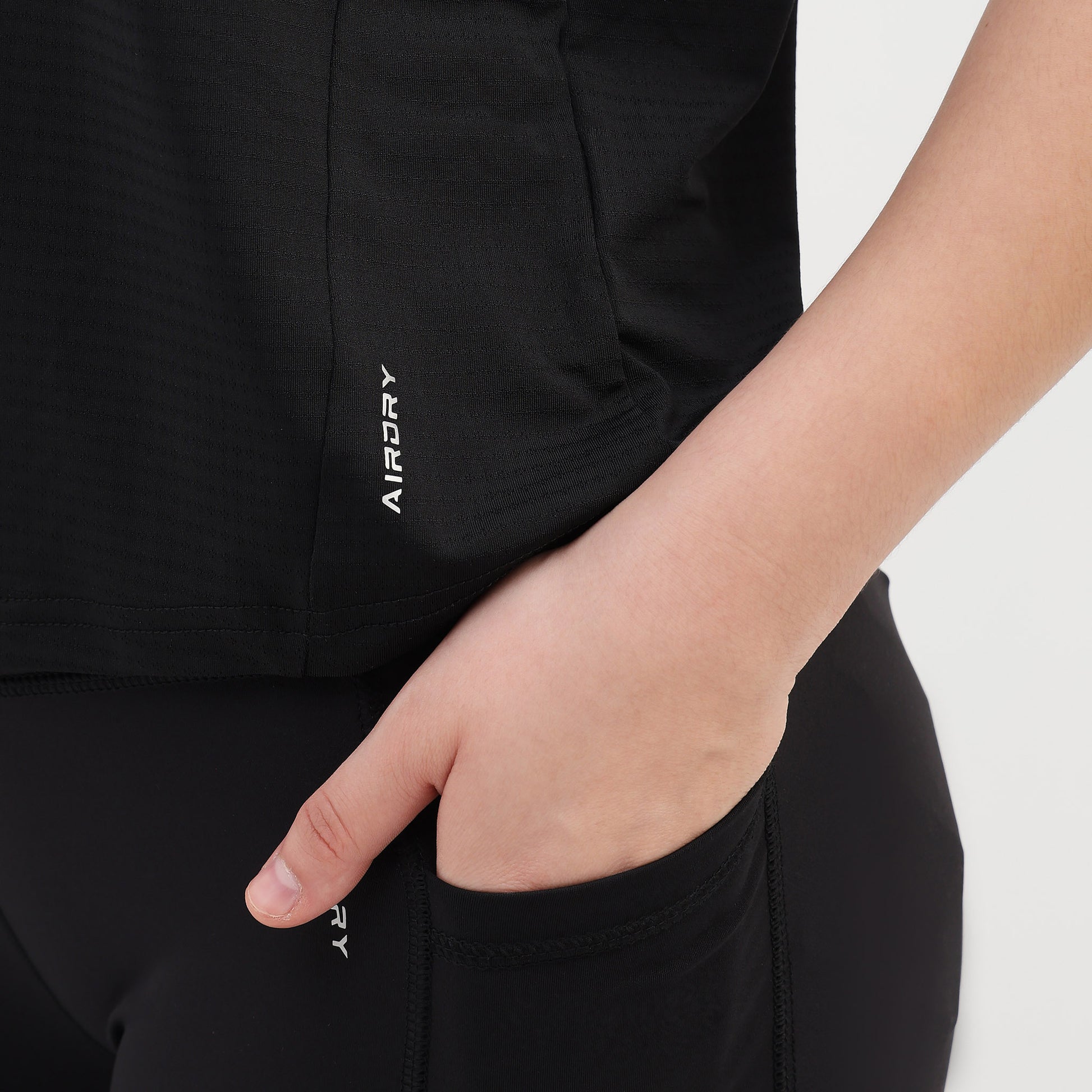 Polyester Spandex Solid Short Sleeve T-Shirt