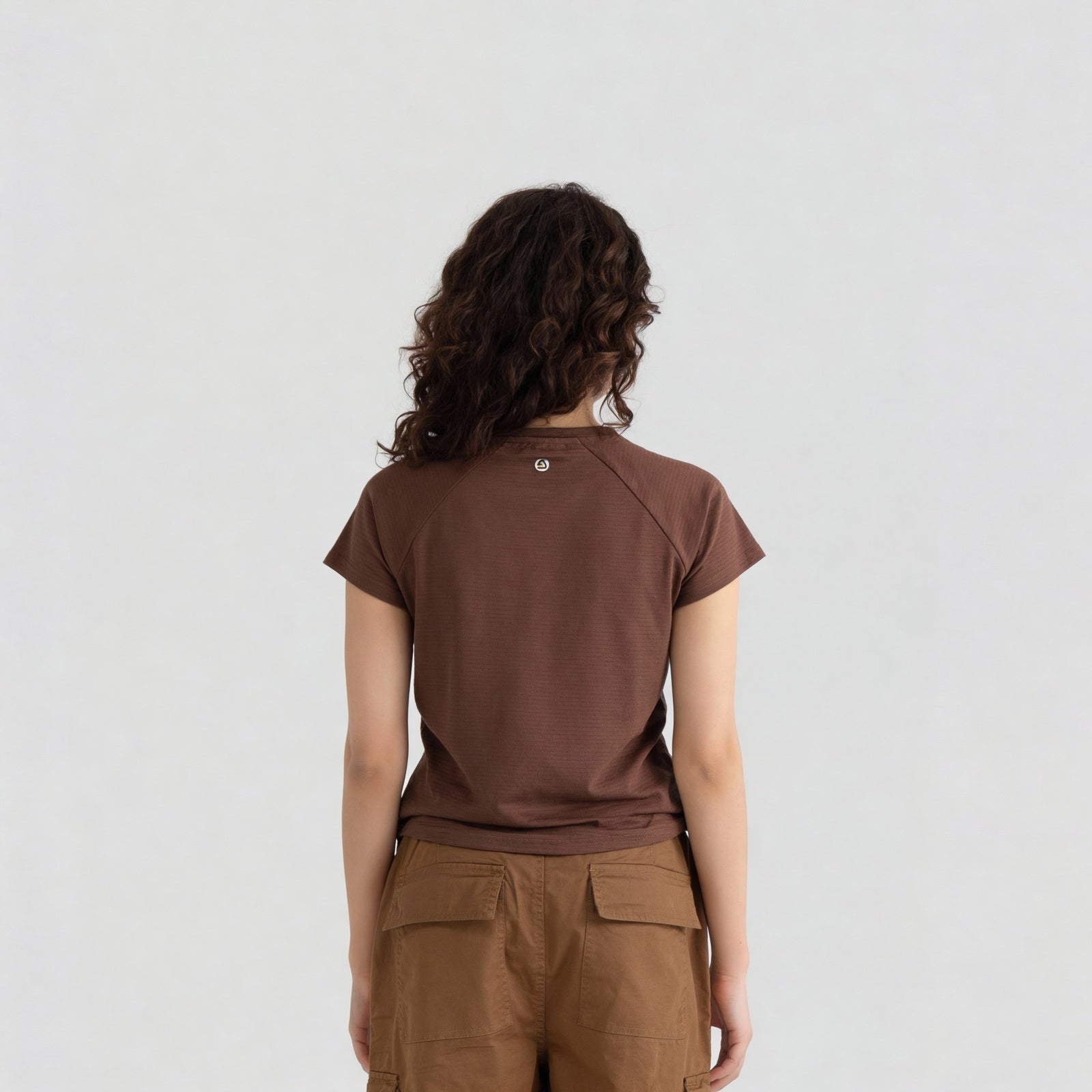 Polyester Spandex Solid Short Sleeve T-Shirt