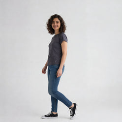 Polyester Spandex Solid Short Sleeve T-Shirt