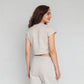 Solid Slim Fit Cropped T-Shirt