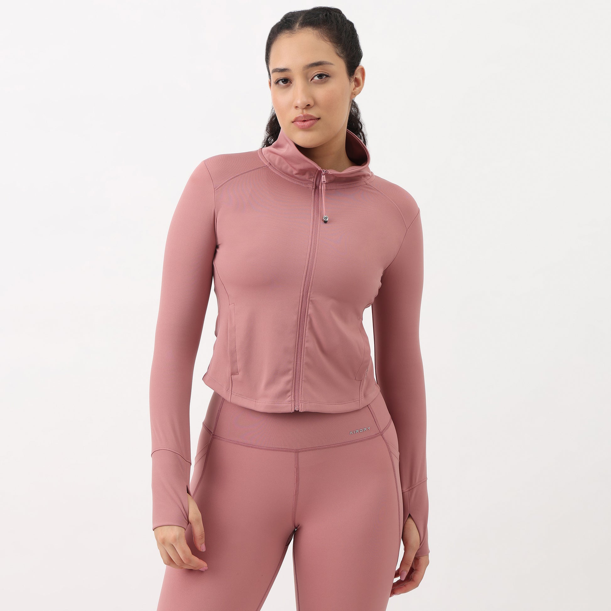 Airdry High Neck Jacket with Front Zipper Opening