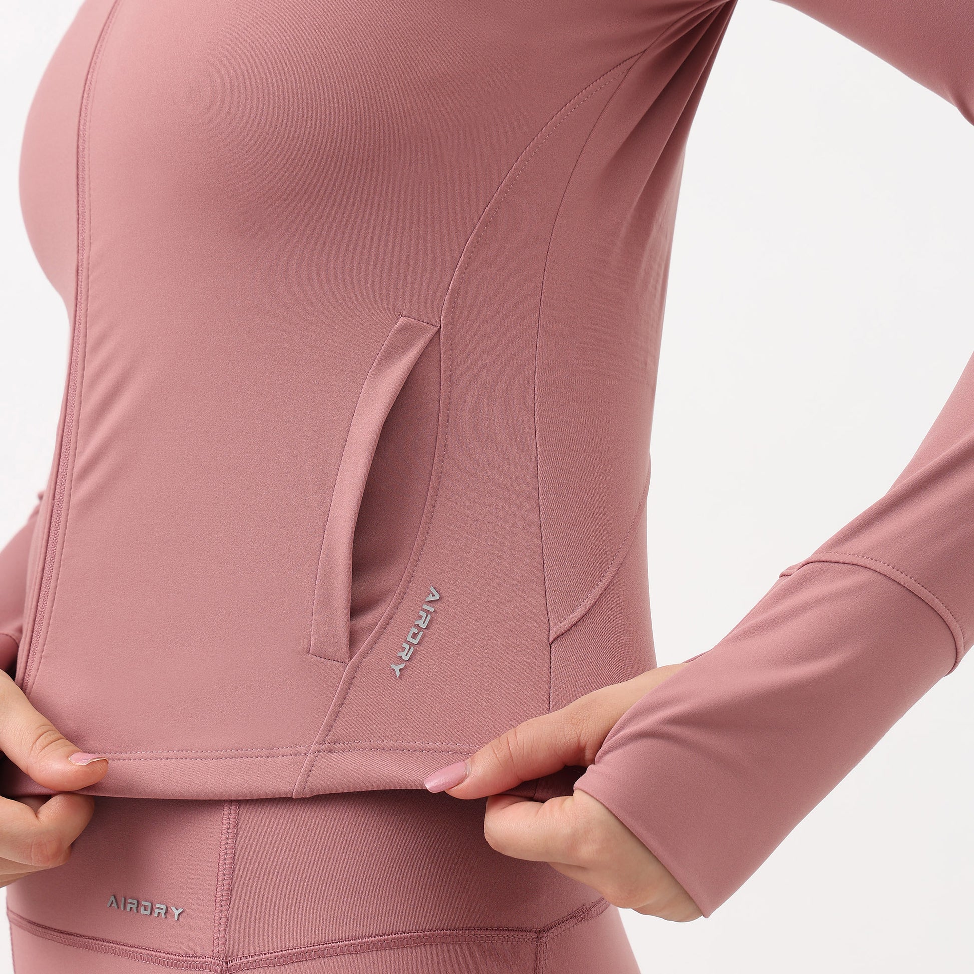Airdry High Neck Jacket with Front Zipper Opening