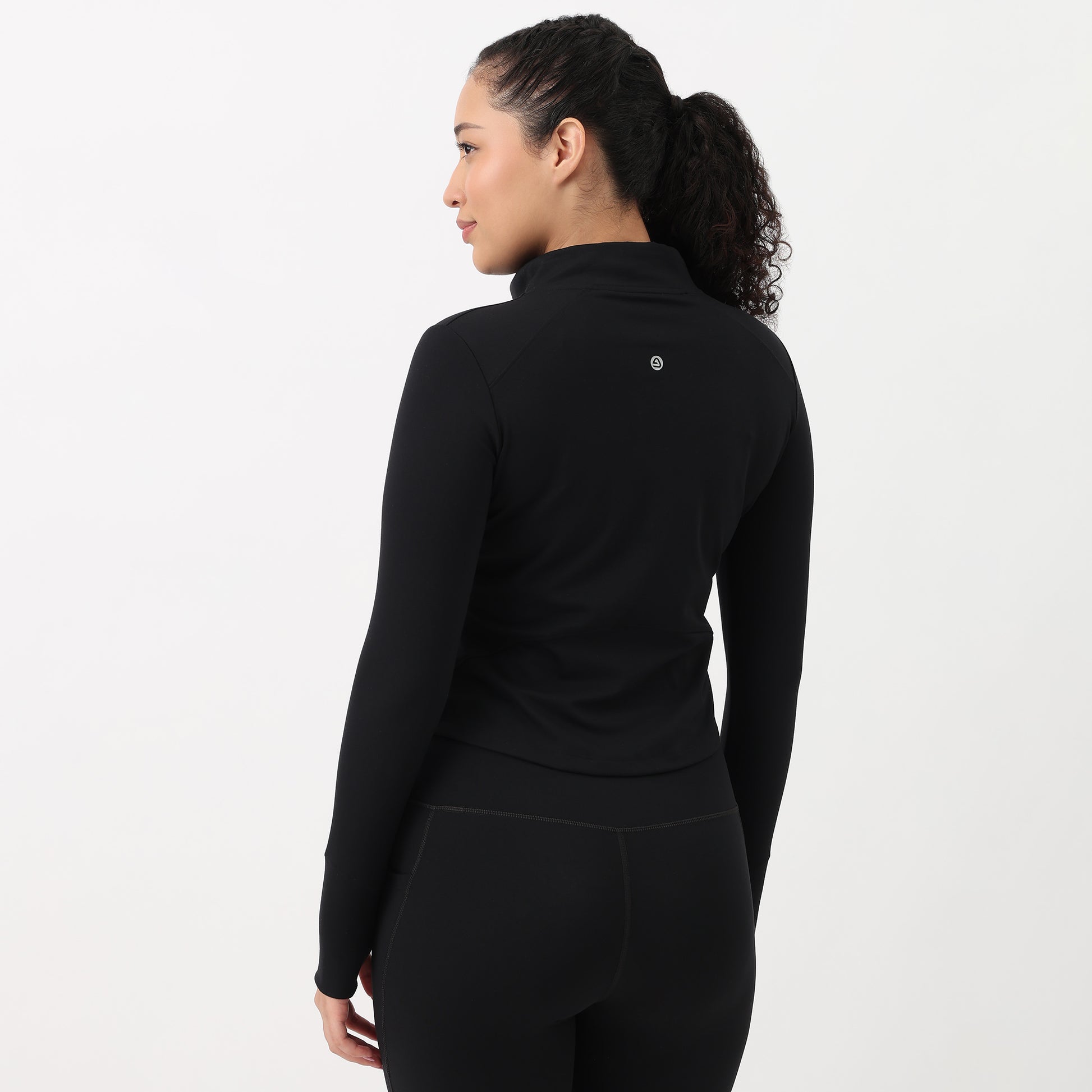 Airdry High Neck Jacket with Front Zipper Opening