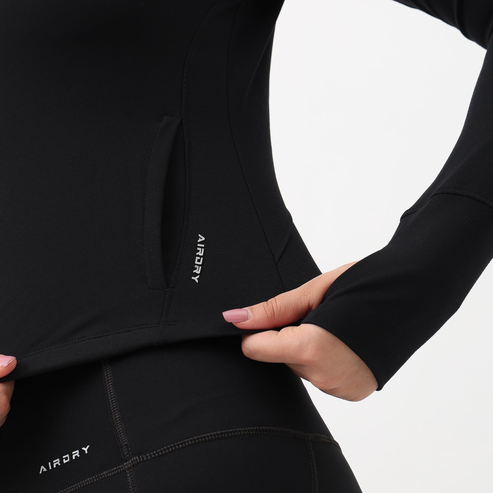 Airdry High Neck Jacket with Front Zipper Opening