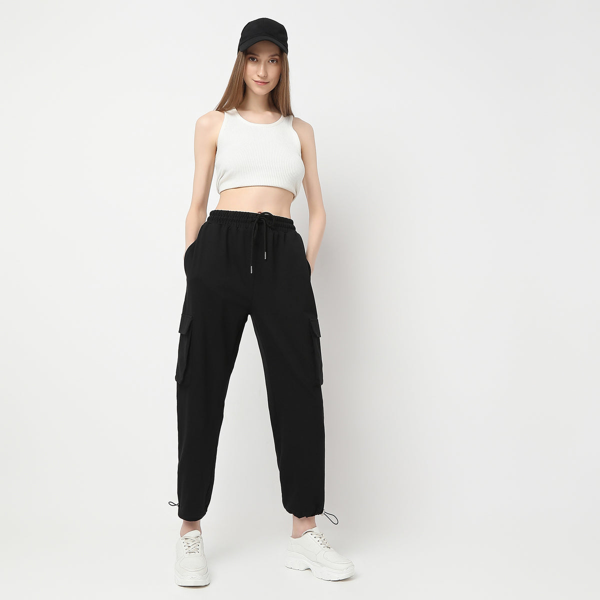 Relaxed Fit High Rise Joggers