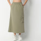 Regular Fit Solid High Rise Skirt