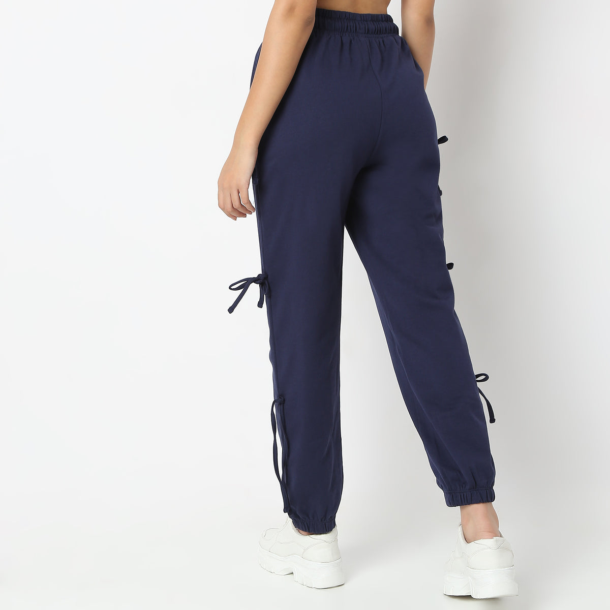 Relaxed Fit Ankle Length High Rise Joggers