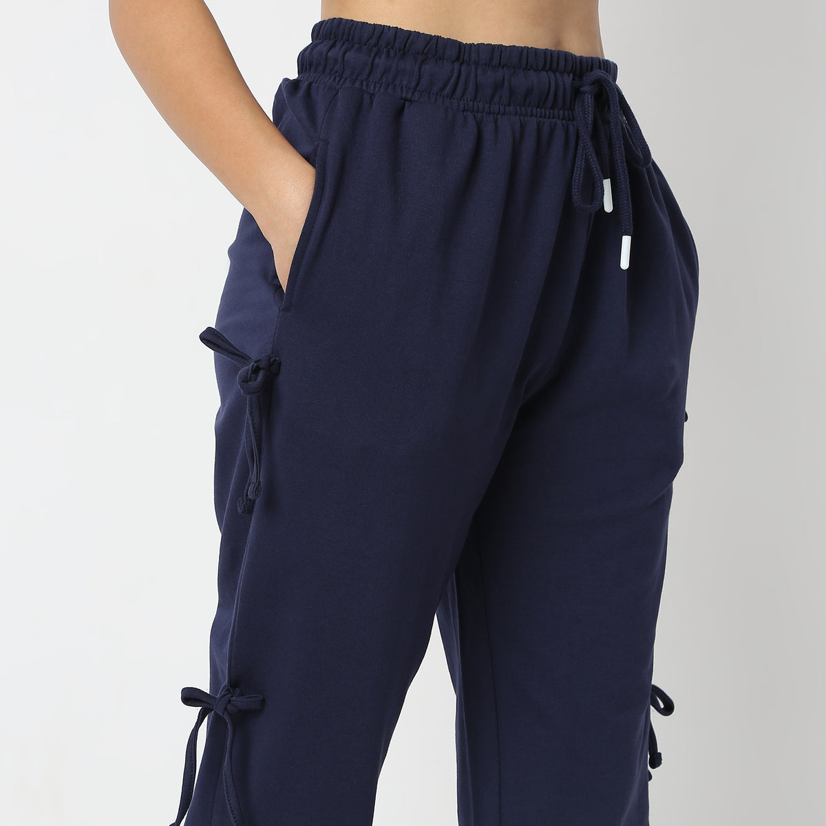 Relaxed Fit Ankle Length High Rise Joggers