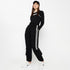 Relaxed Fit Ankle Length High Rise with Patch Pockets and Stripe Detail Joggers