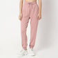 Relaxed Fit Solid High Rise Joggers