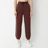 Relaxed Fit Solid High Rise Joggers