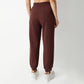 Relaxed Fit Solid High Rise Joggers