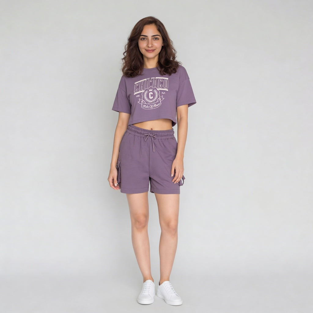 Cotton High Rise Shorts