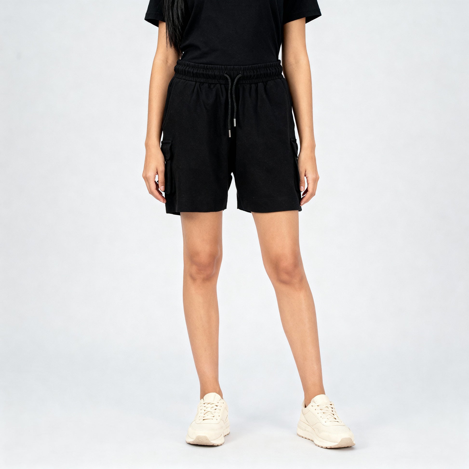 Cotton High Rise Shorts