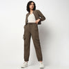 Buy Women Regular Fit Solid Full Length High Rise Joggers  - Style Union